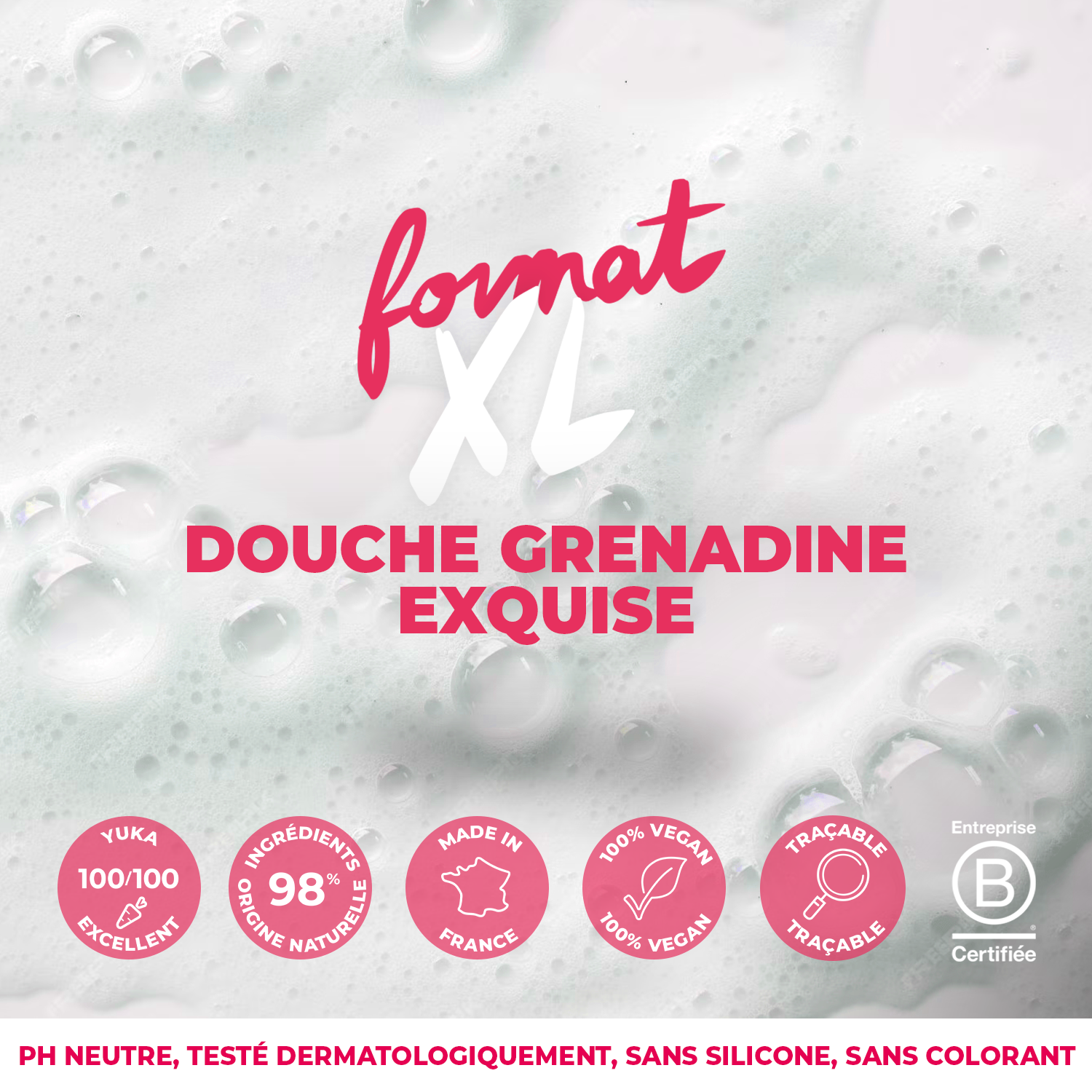 texture Gel douche grenadine exquise