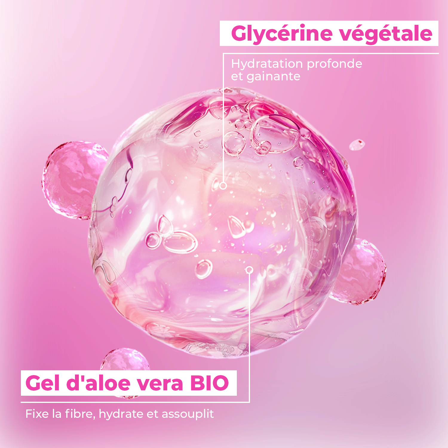 molécule et actif stars de l'Ultra fix jelly gelée fixante effet plaqué face