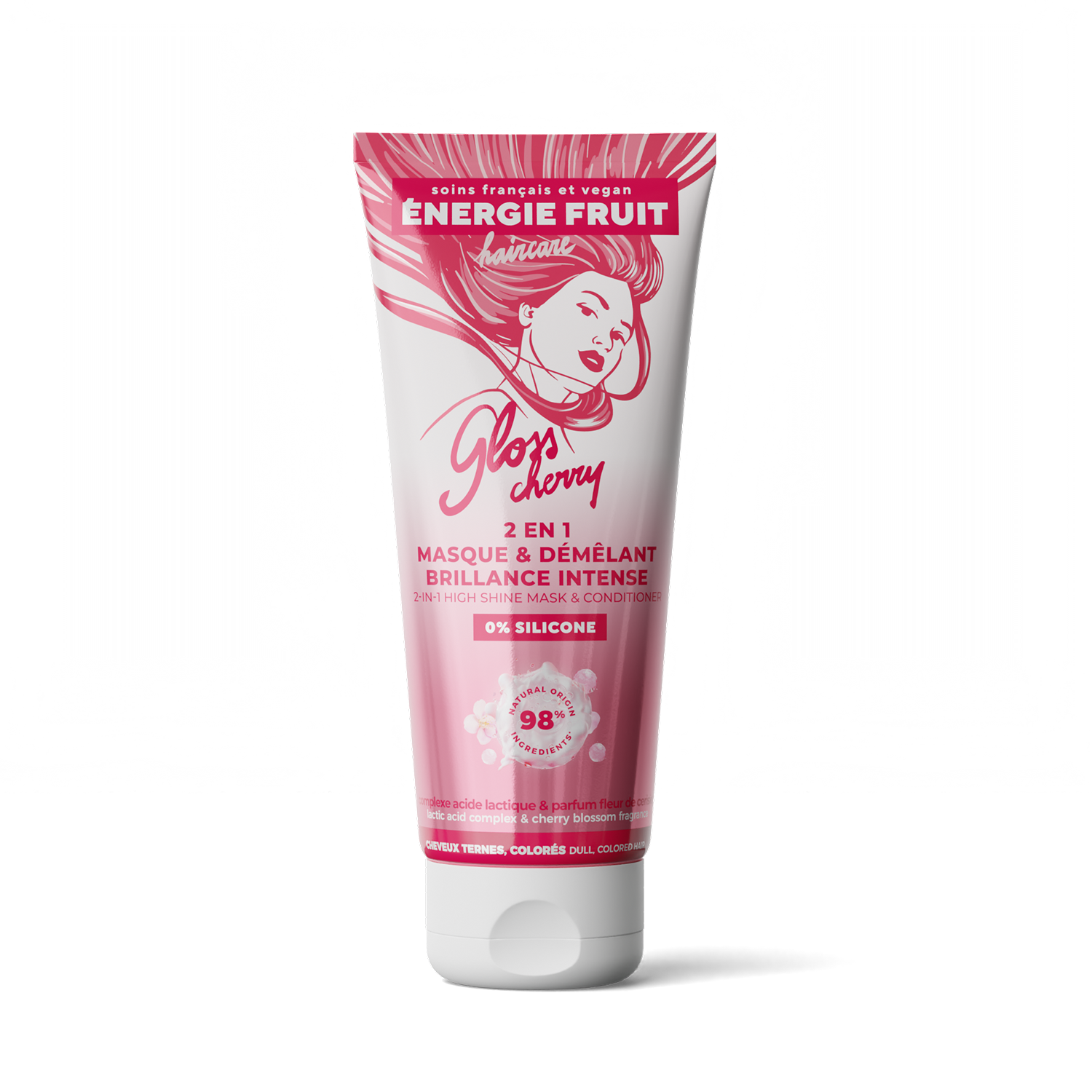 Photo packshot masque et démêlant Gloss cherry brillance intense