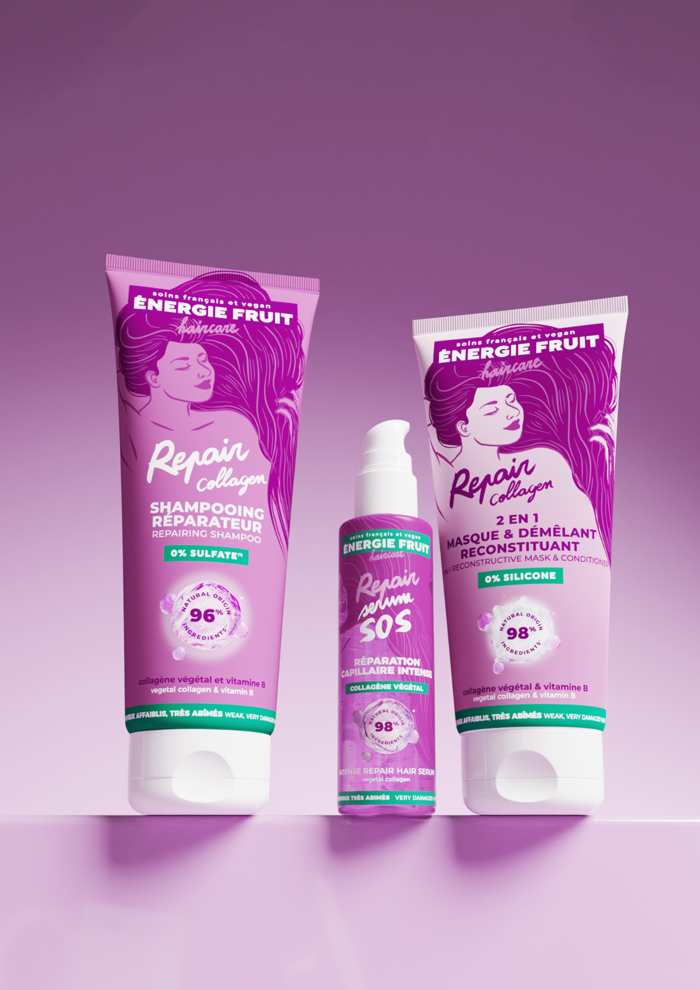 MASQUE 2 EN 1 COLLAGEN REPAIR RECONSTITUANT - SANS SILICONE