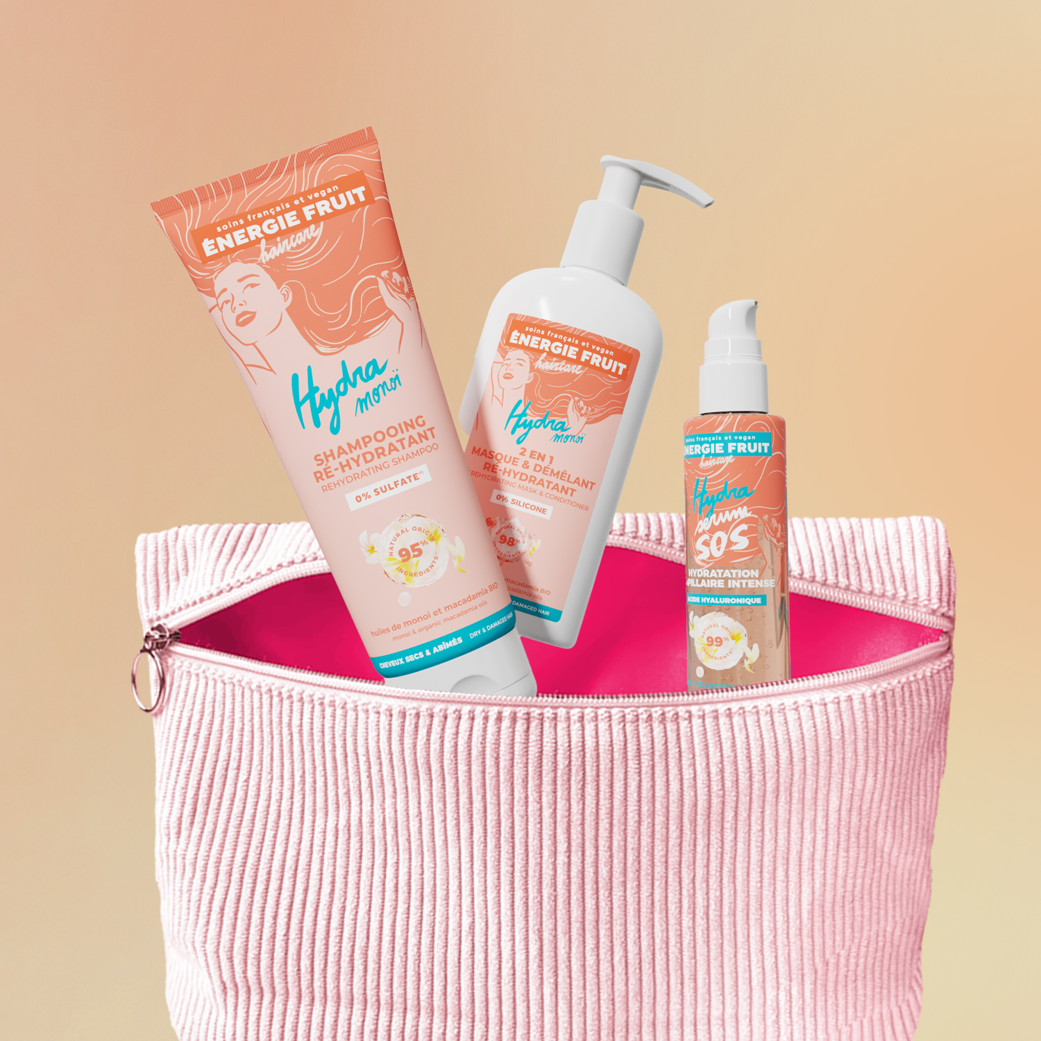 TROUSSE ROUTINE CAPILLAIRE HYDRATATION MONOÏ