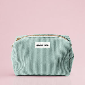 TROUSSE DE TOILETTE EN VELOURS XXL - VERT PÂLE - CADEAU