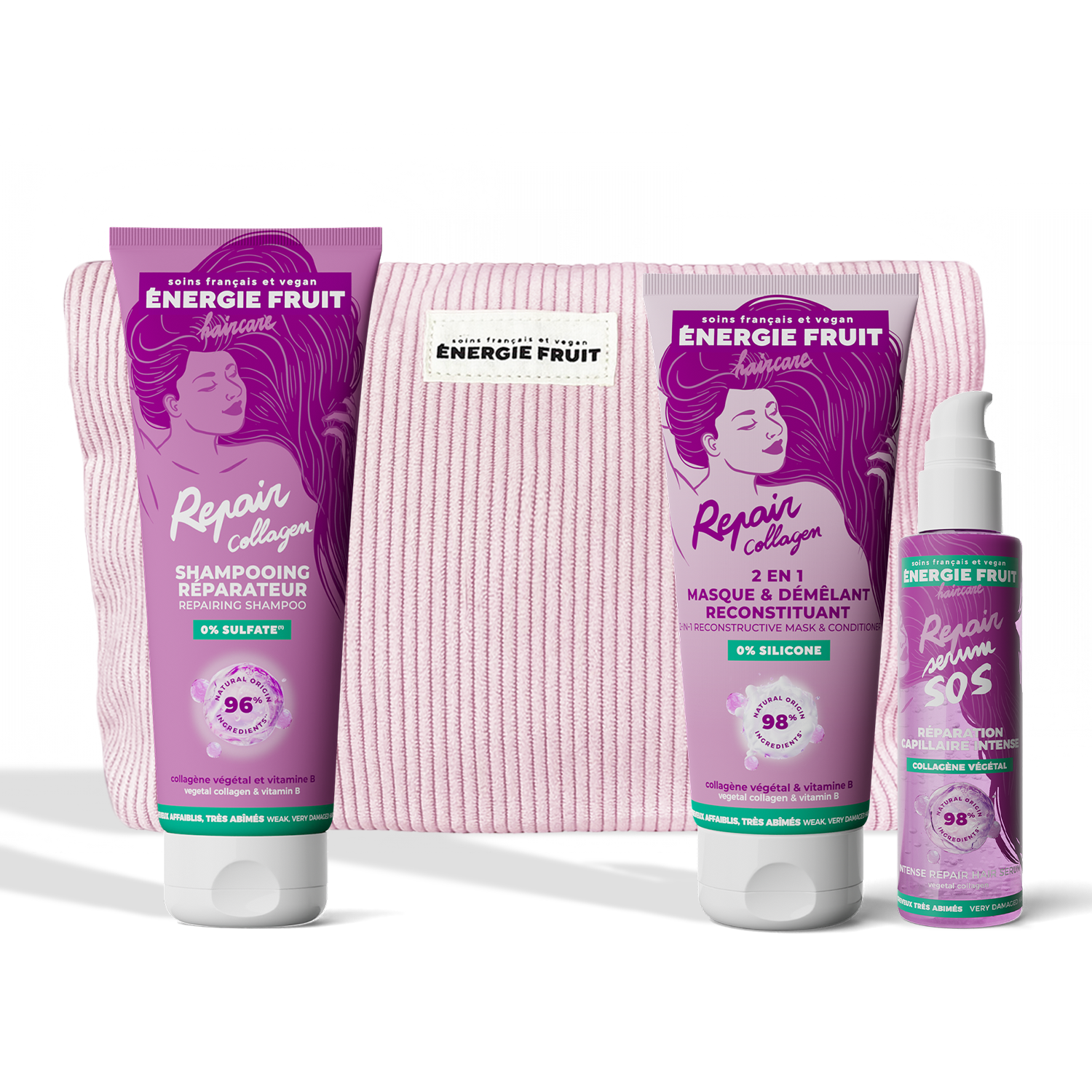 Trousse routine réparation collagène avec produits
