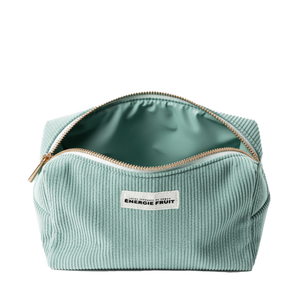 TROUSSE DE TOILETTE EN VELOURS XXL - VERT PÂLE - CADEAU