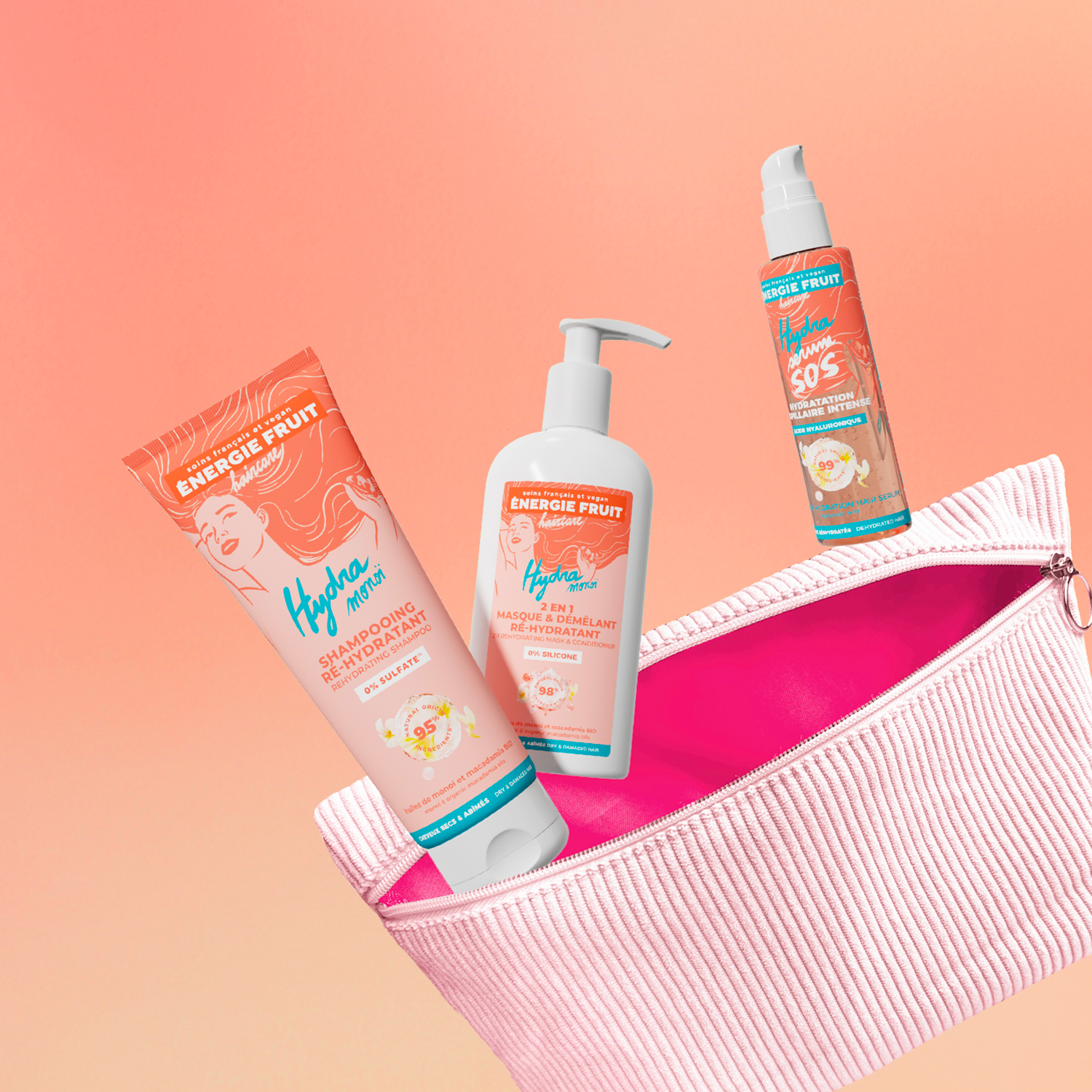 TROUSSE ROUTINE CAPILLAIRE HYDRATATION MONOÏ