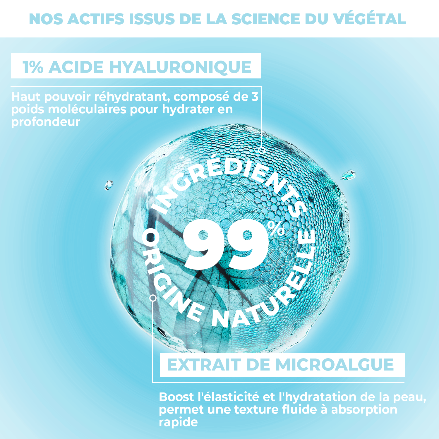 SÉRUM VISAGE HYDRATANT & REPULPANT - ACIDE HYALURONIQUE - ROLL-ON 30ML