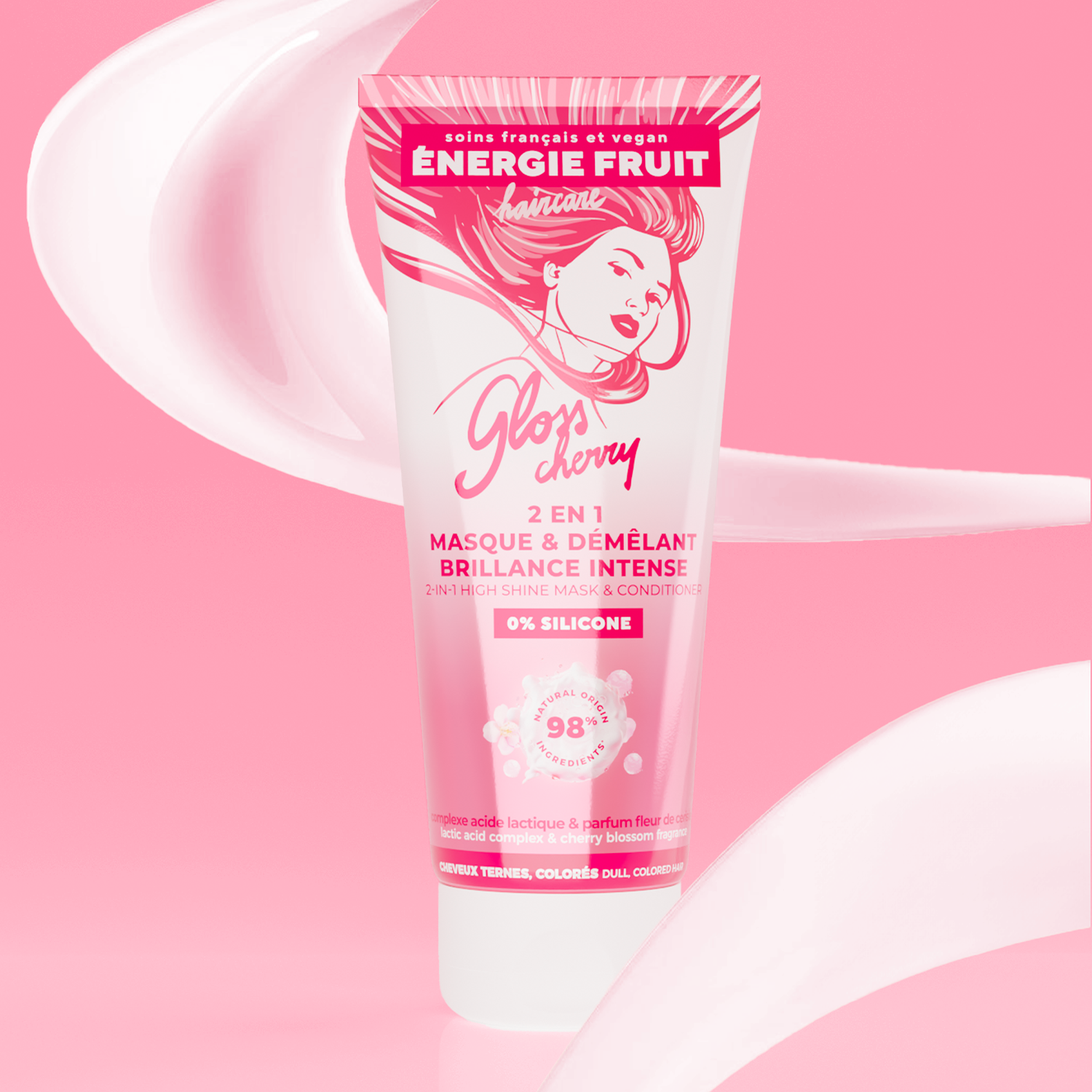 2 IN 1 GLOSS CHERRY MASK SILICONE-FREE - LACTIC ACID &amp; CHERRY COMPLEX