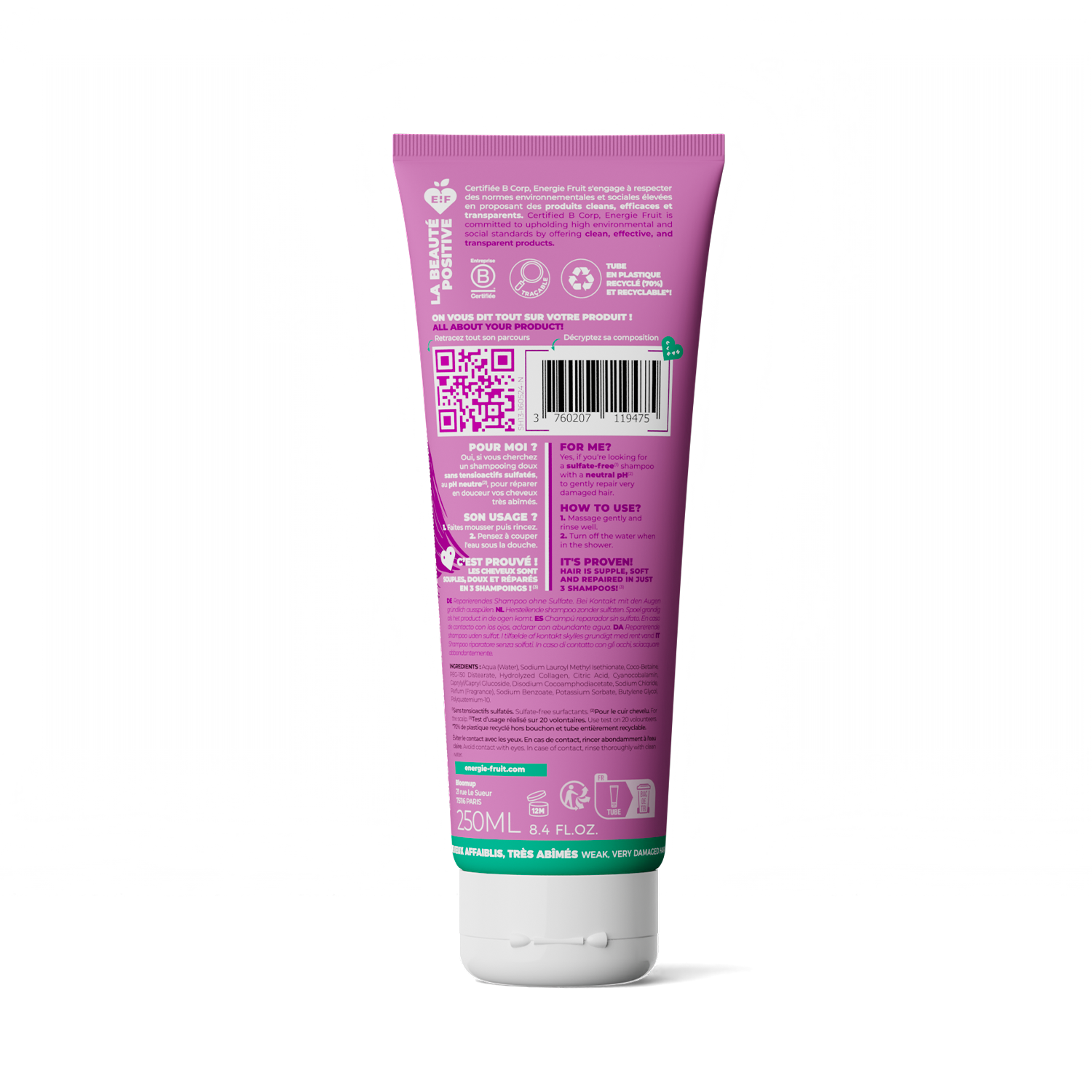 SHAMPOING COLLAGEN REPAIR RÉPARATEUR - SANS SULFATE