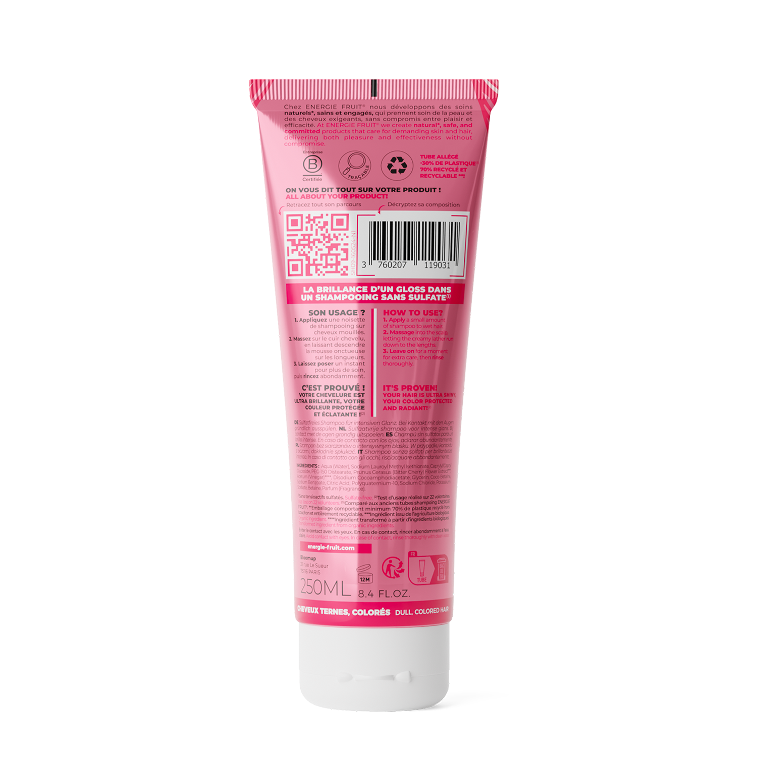 SHAMPOING GLOSS CHERRY BRILLANCE INTENSE - SANS SULFATE