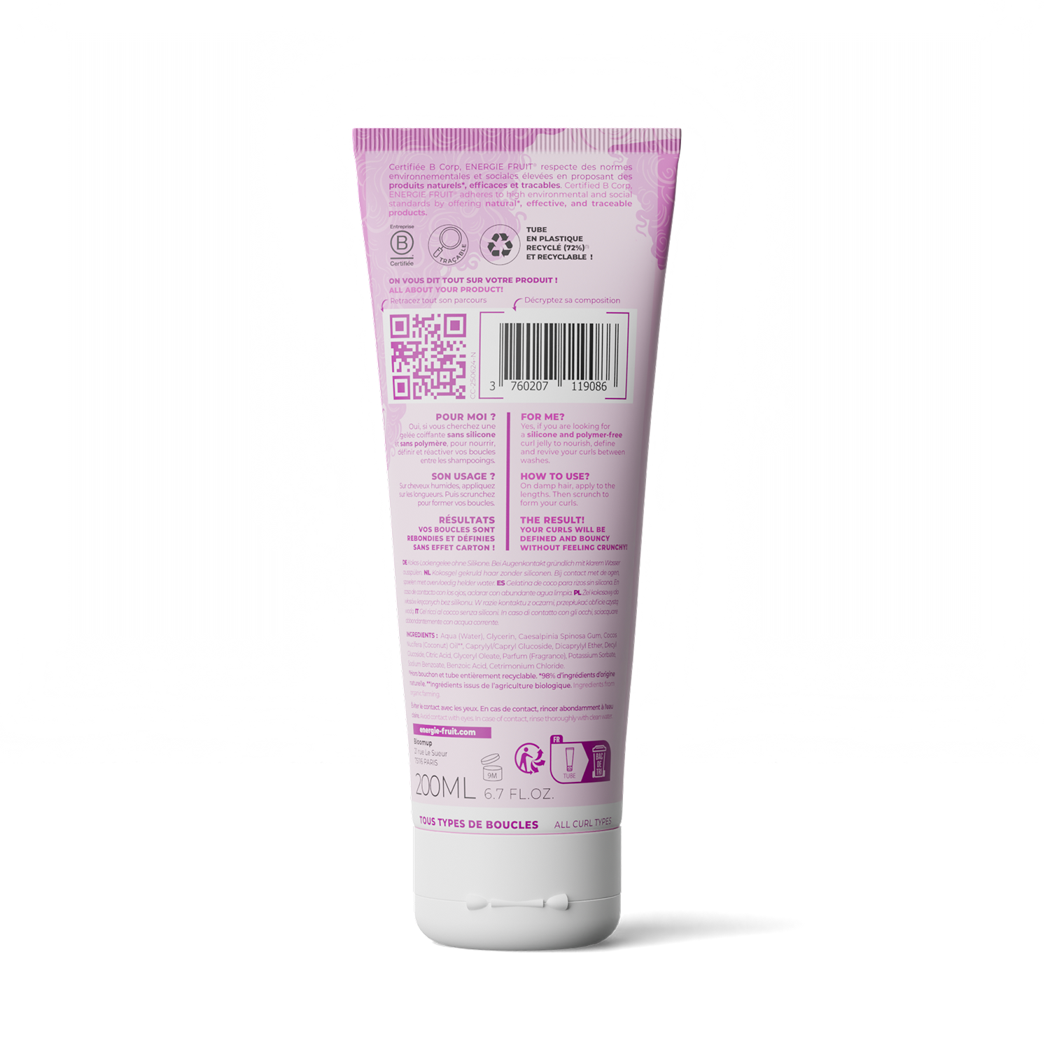 COCO CURL DEFINING GEL SILICONE-FREE - ORGANIC COCONUT OIL