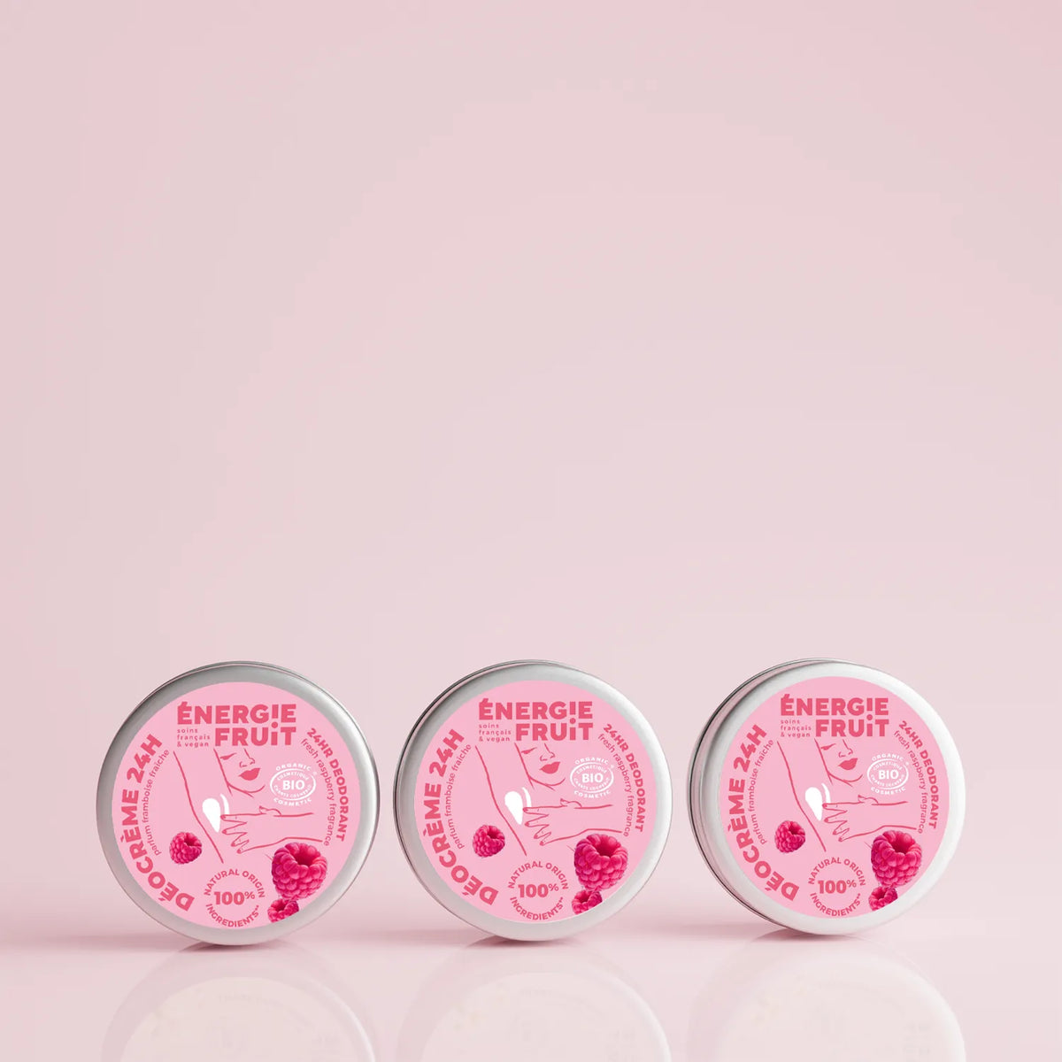PACK x3 DÉODORANT CRÈME 24H FRAMBOISE