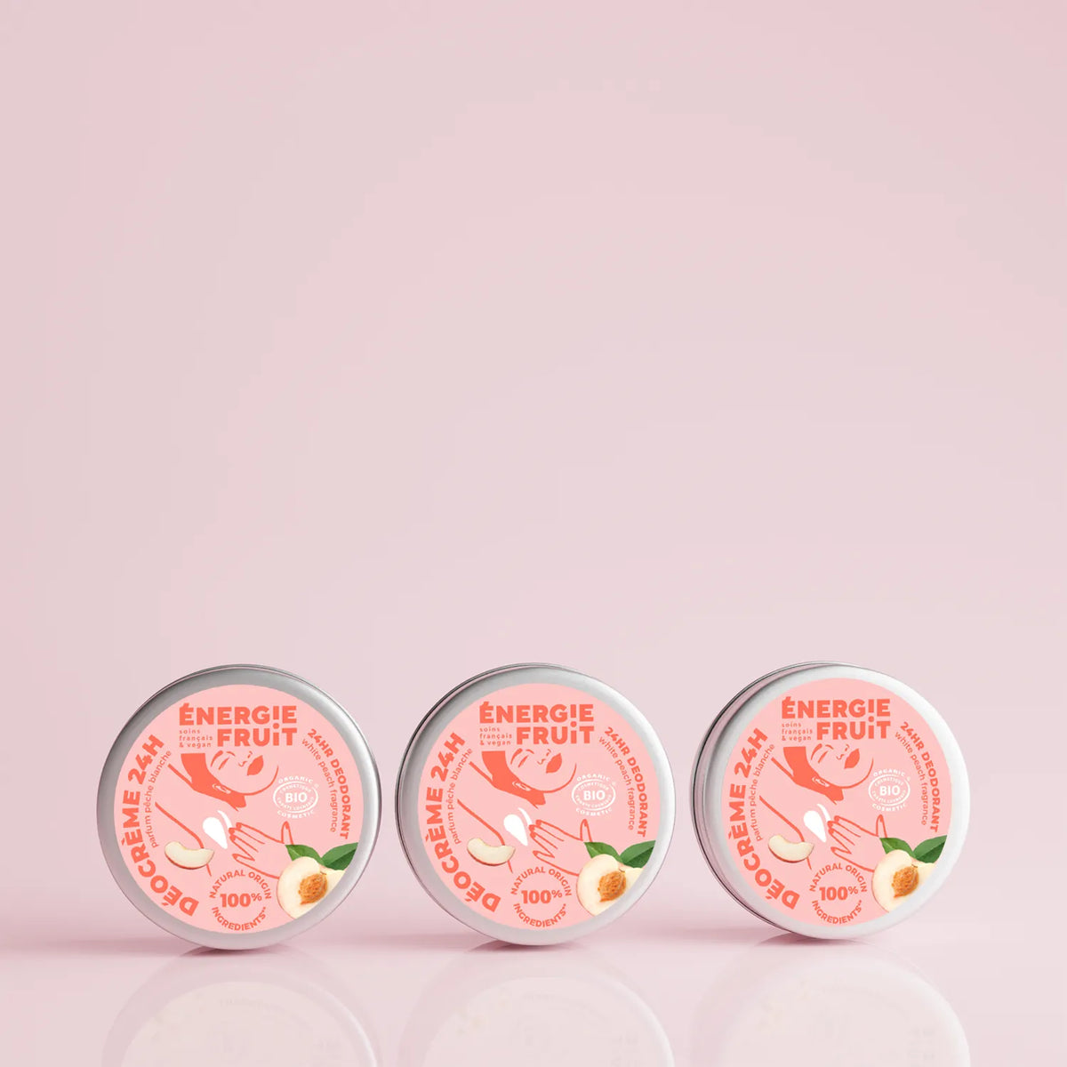 PACK x3 DÉODORANT CRÈME 24H PÊCHE