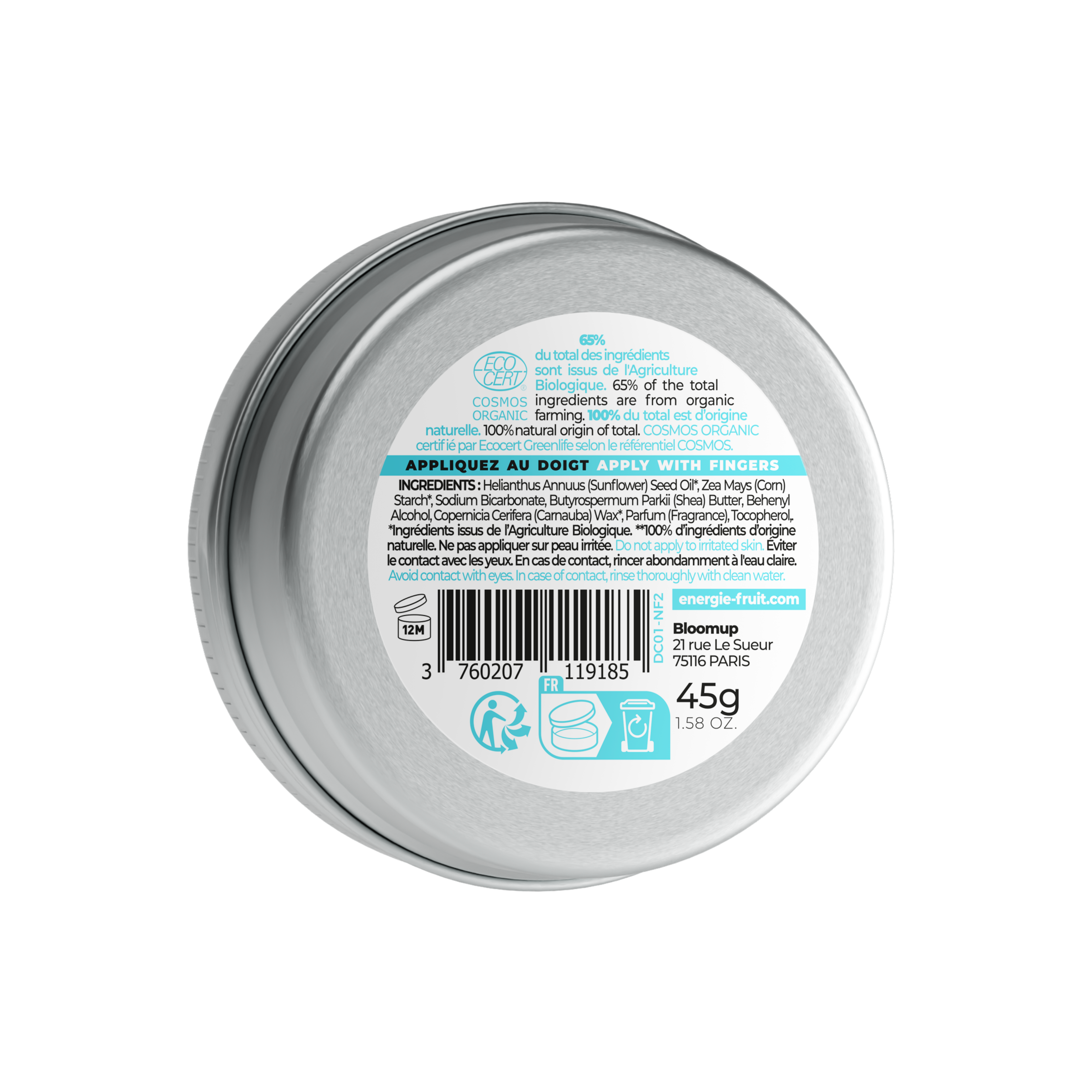 DÉOCRÈME 24H PARFUM MONOÏ - CERTIFIÉ BIO ECOCERT