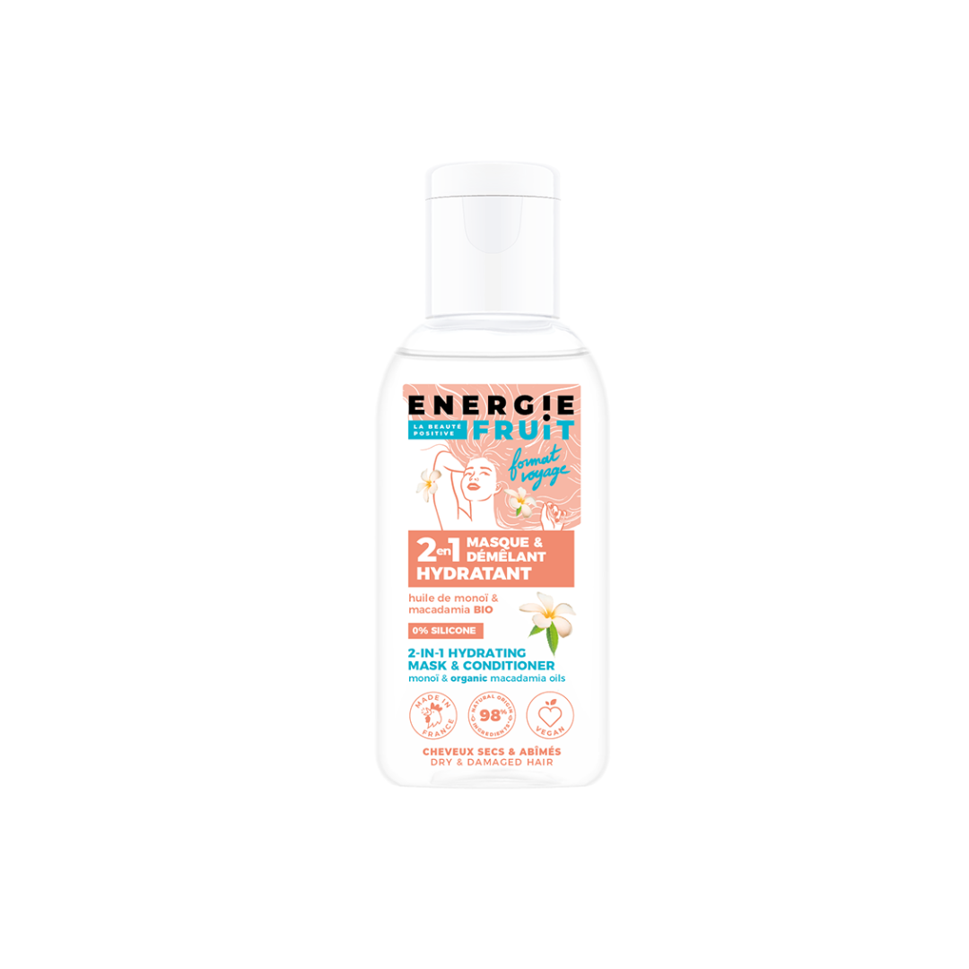 MINI MASQUE 2 EN 1 HYDRATANT MONOÏ - FORMAT VOYAGE - SANS SILICONE