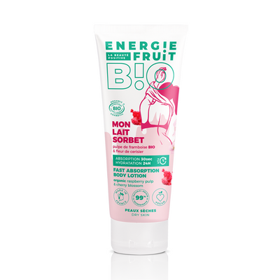 RASPBERRY SORBET BODY LOTION CERTIFIED ORGANIC BY ECOCERT