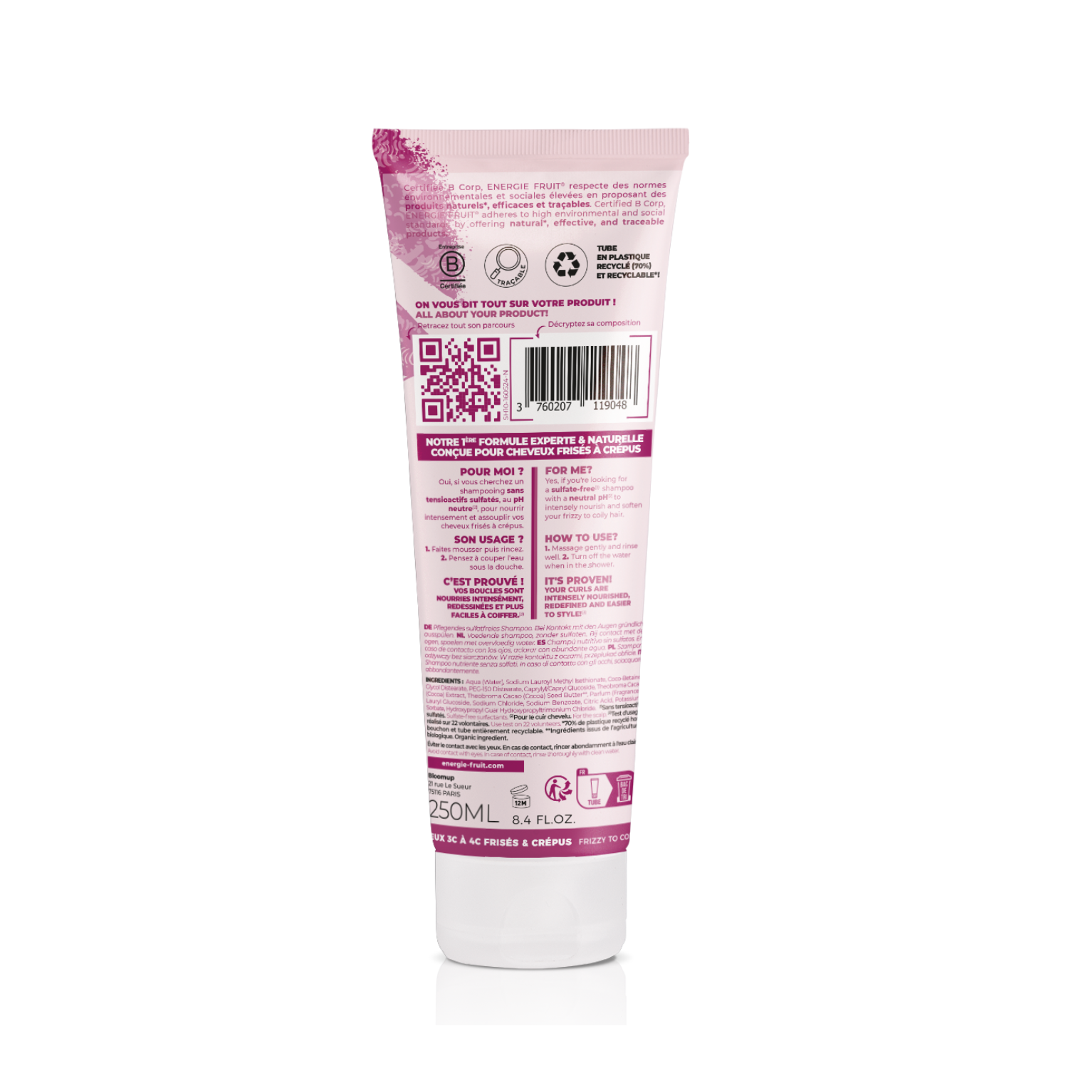 Curl cacao shampooing nutri frizz dos
