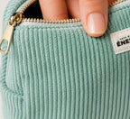 GREEN VELVET TOILETRY BAG