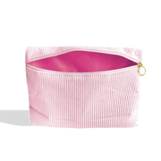 TROUSSE DE TOILETTE EN VELOURS XXL - ROSE PÂLE