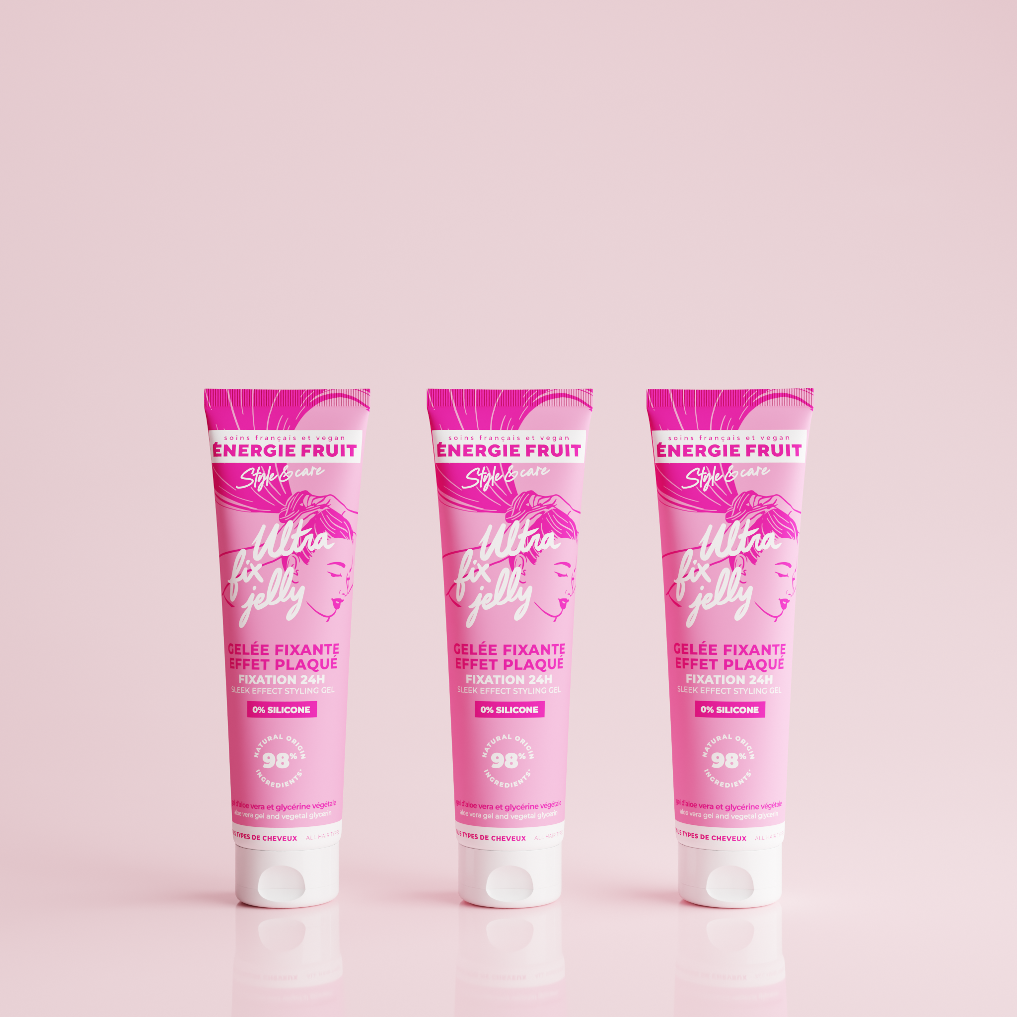 PACK x3 GELÉE FIXANTE CHEVEUX PLAQUÉS