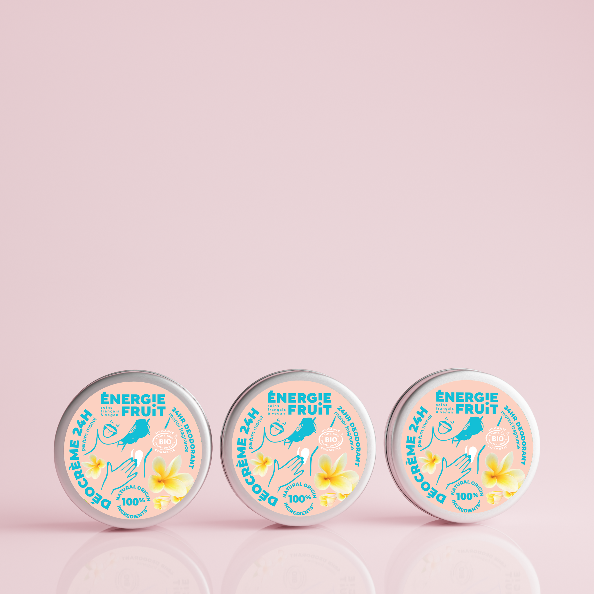 PACK x3 DÉODORANT CRÈME 24H MONOÏ