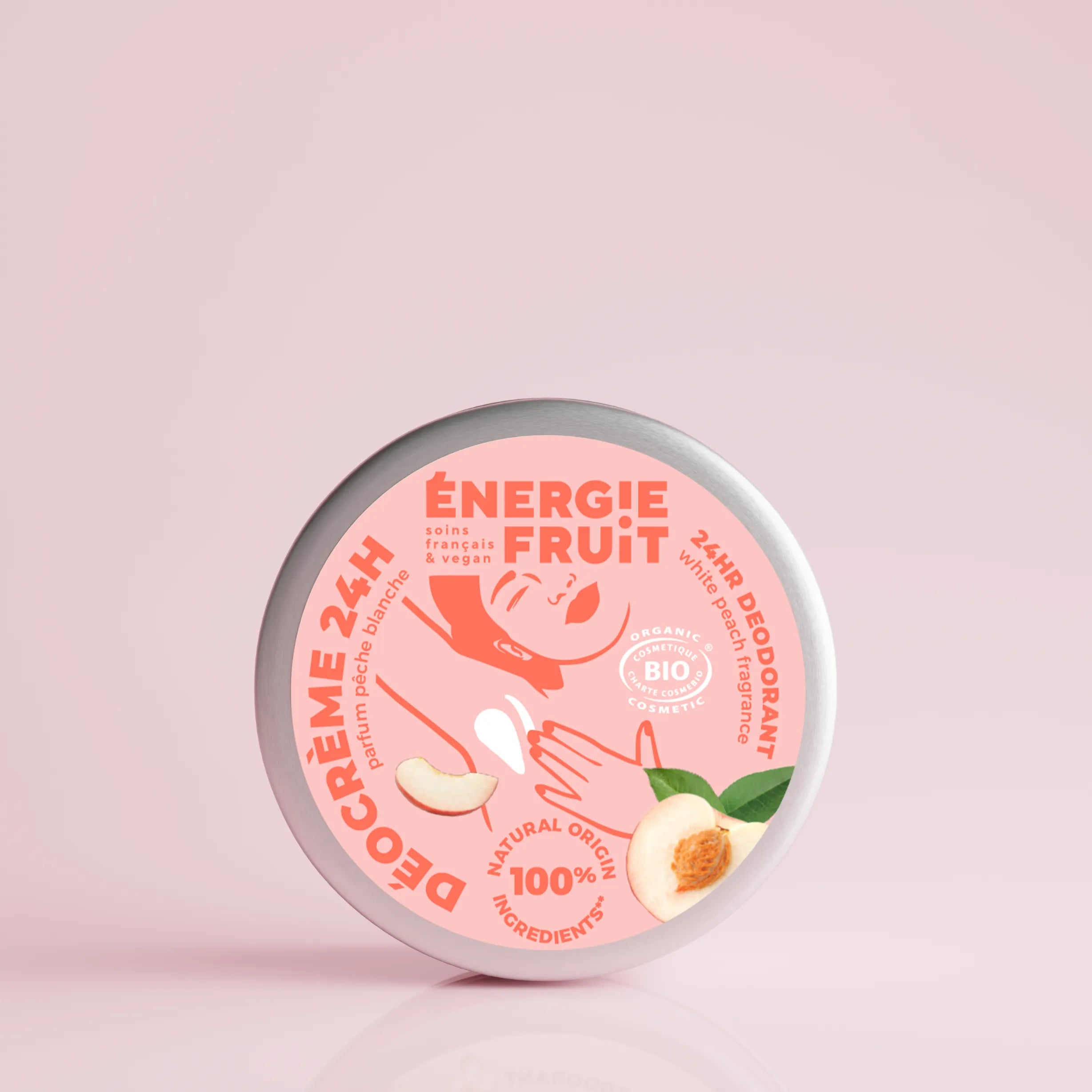 24H PEACH FRAGRANCE DEOCREME - ECOCERT ORGANIC CERTIFIED