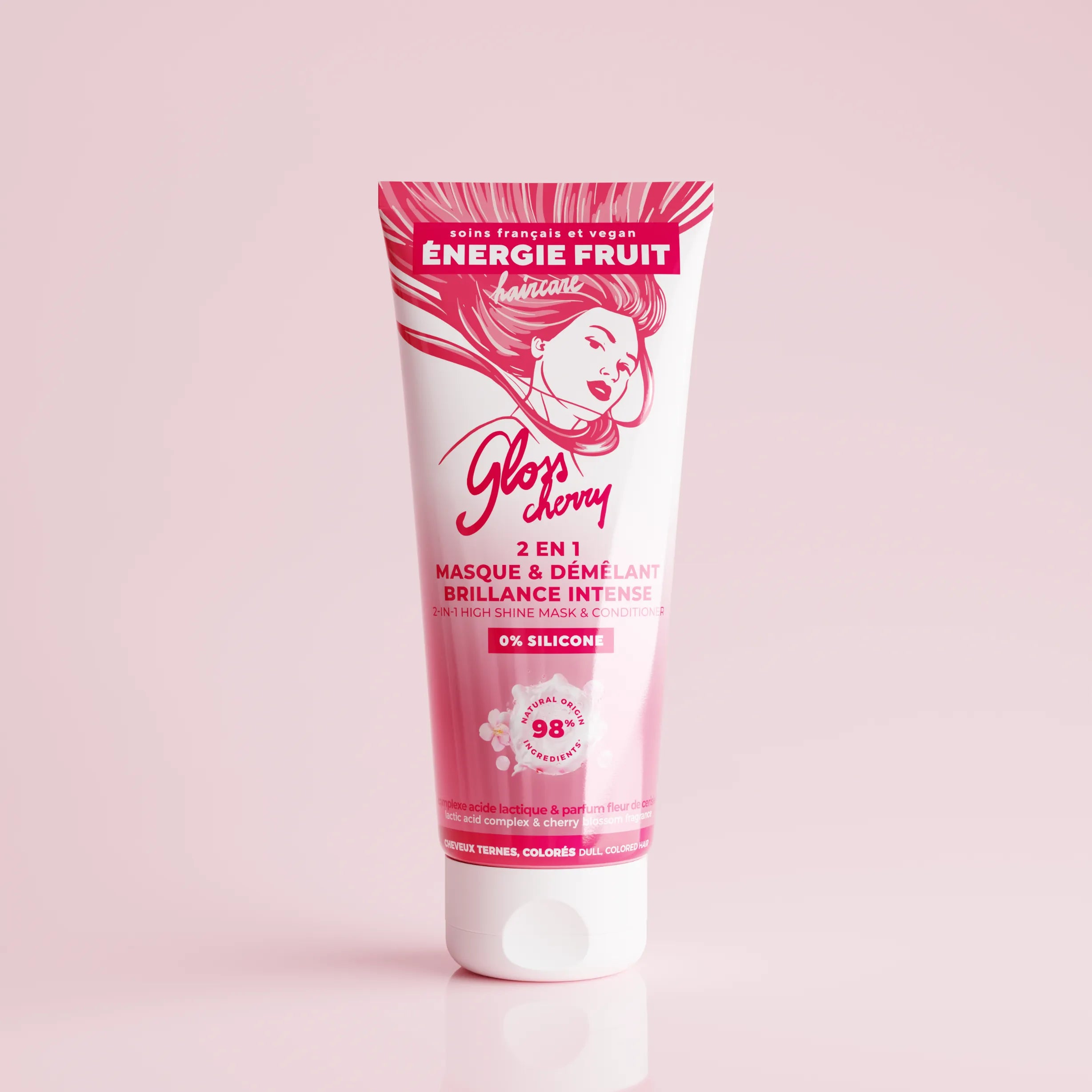 2-IN-1 GLOSS CHERRY MASK - INTENSE SHINE - SILICONE-FREE