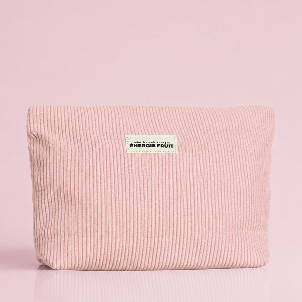 XXL VELVET TOILETRY BAG - PALE PINK