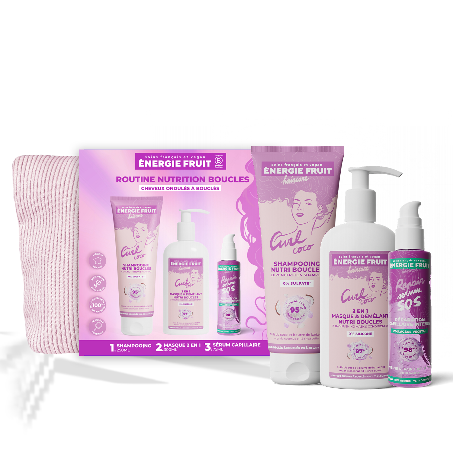 TROUSSE ROUTINE NUTRITION BOUCLES COCO produits hors de la trousse