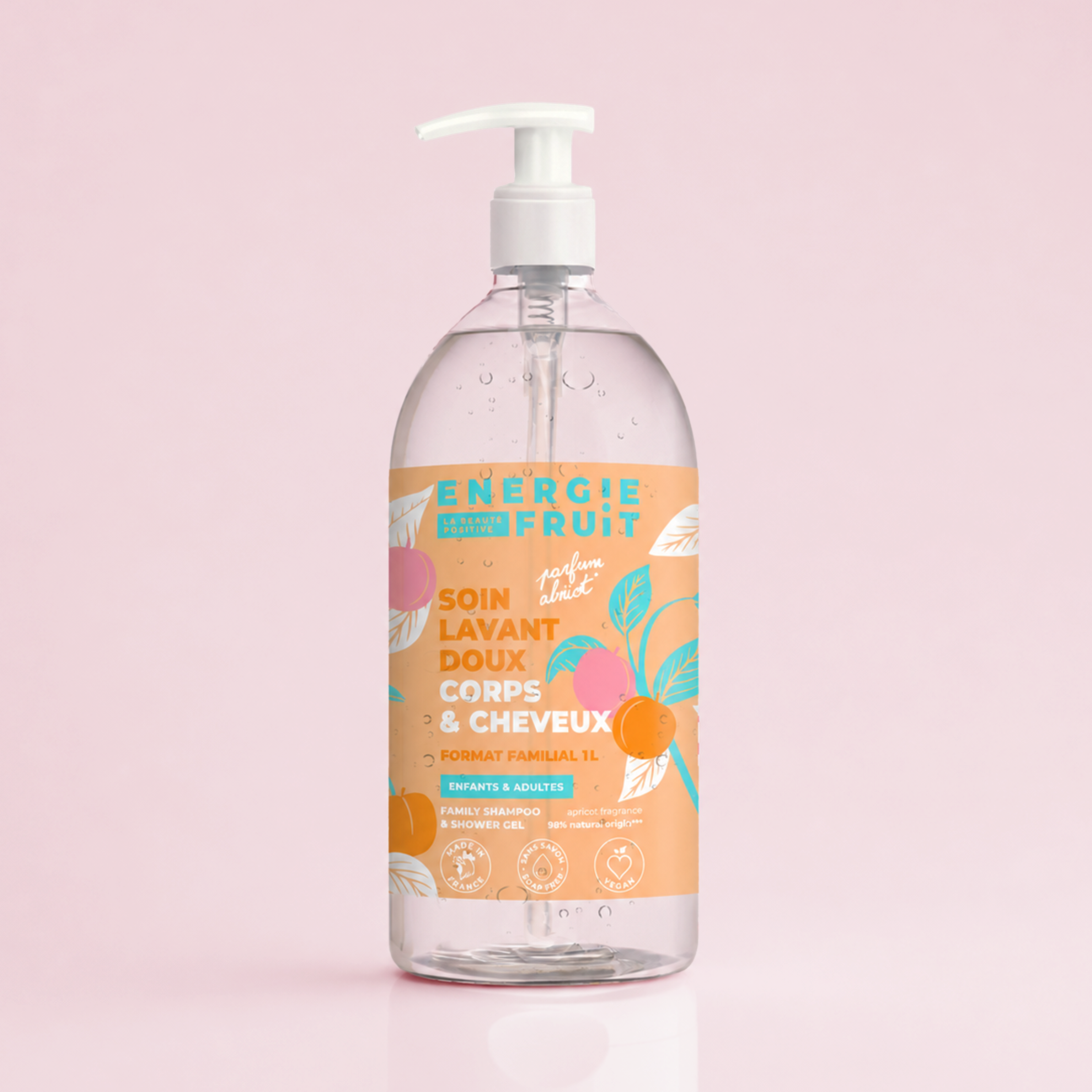 GEL DOUCHE 2 EN 1 CORPS & CHEVEUX FORMAT FAMILIAL