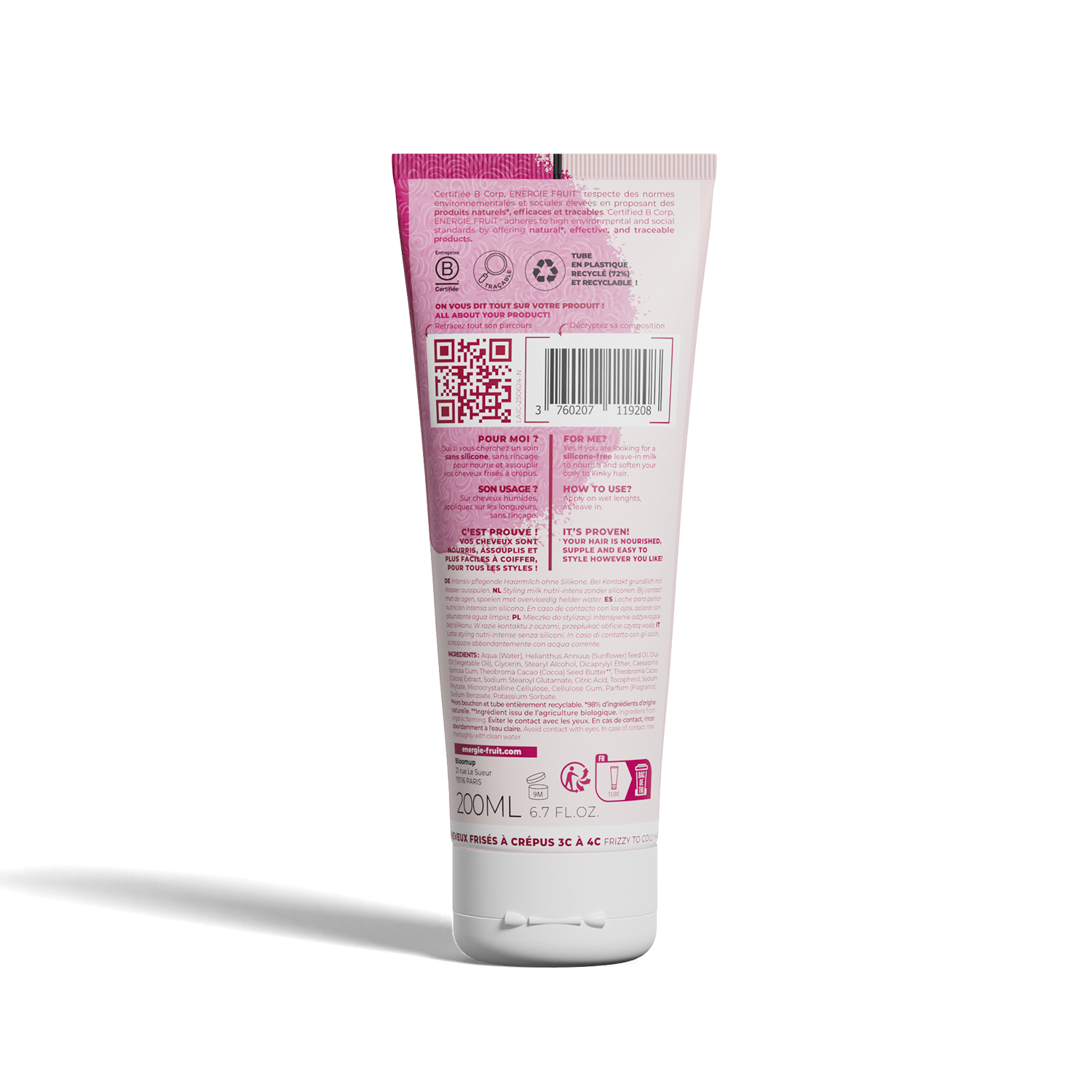 LAIT COIFFANT SOIN NUTRITION INTENSE - SANS SILICONE