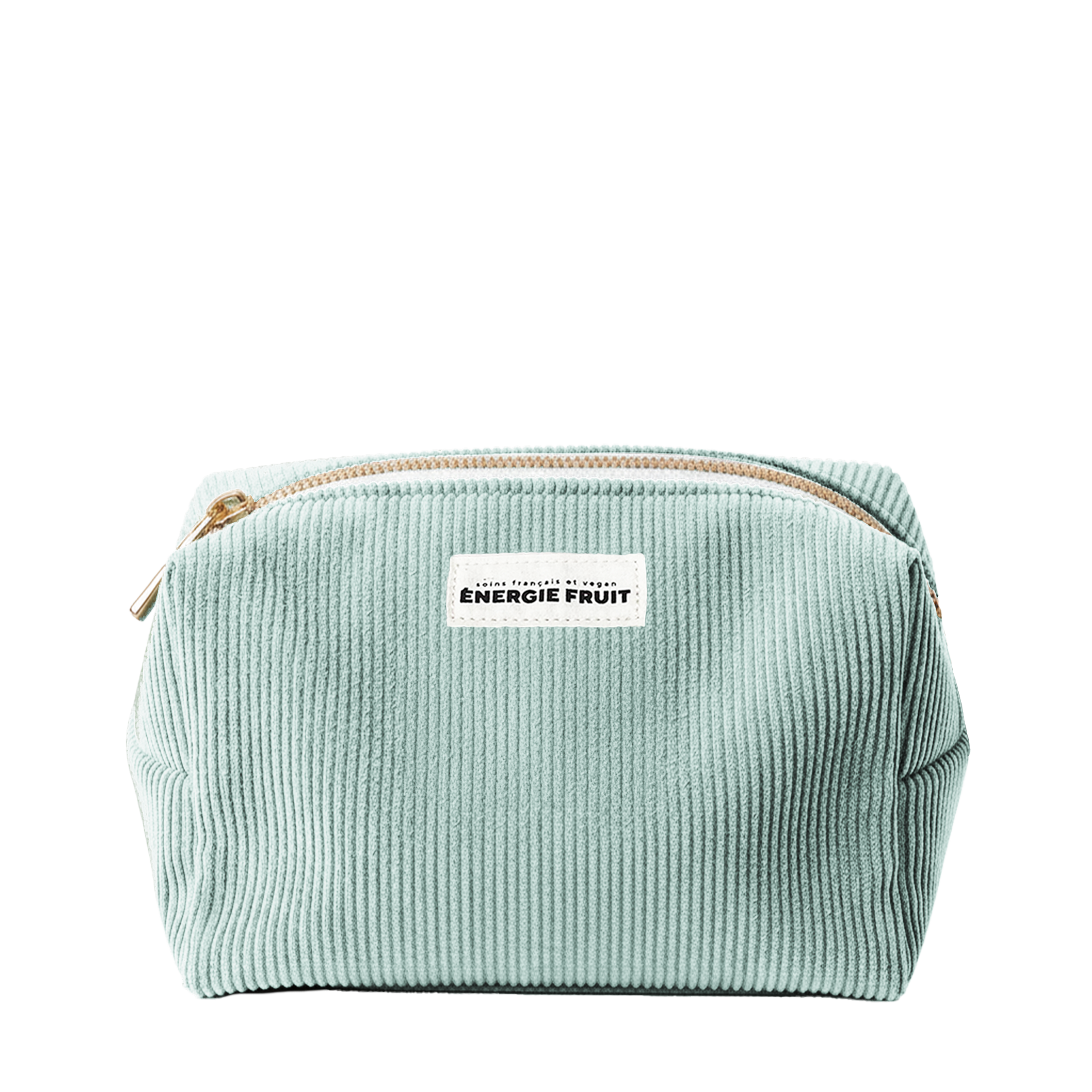 TROUSSE DE TOILETTE EN VELOURS XXL - VERT PÂLE