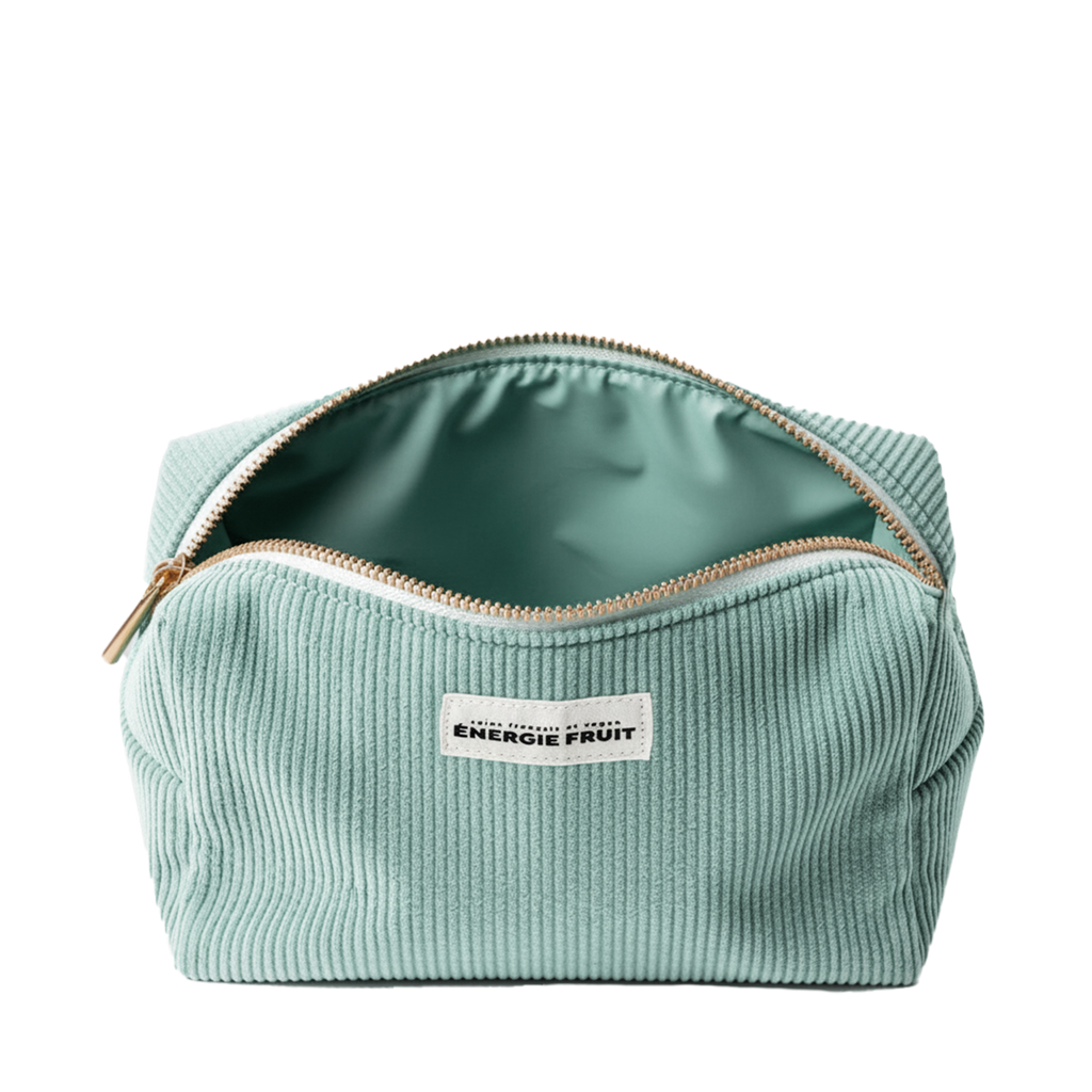 GREEN VELVET TOILETRY BAG