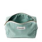 GREEN VELVET TOILETRY BAG