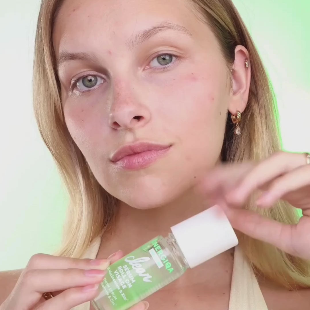 Charger la vidéo : SÉRUM VISAGE ROLL ON ANTI-IMPERFECTIONS - NIACINAMIDE &amp; ZINC